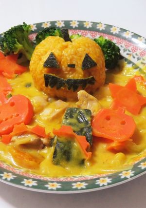 ハロウィン　カボチャシチュー-レシピのメイン写真