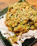 香味野菜の胡麻ぽん酢豚しゃぶ