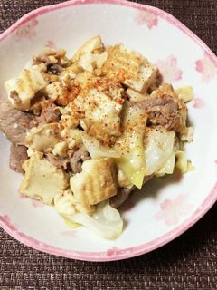 厚揚げと野菜と豚コマのバタポン炒め-レシピのメイン写真