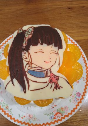 デコチョコ　鬼滅の刃　栗花落カナヲ-レシピのメイン写真