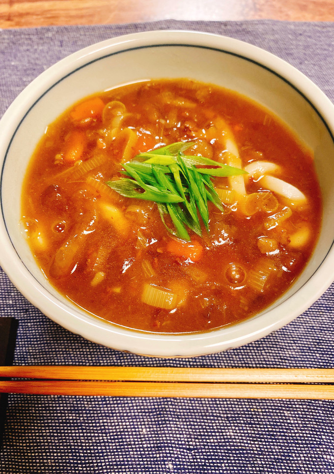残りカレーをリメイク！和風カレーうどん-レシピのメイン写真