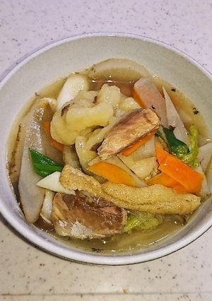 具沢山サバ缶すいとん-レシピのメイン写真