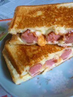 ウインナー+明太子のホットサンド-レシピのメイン写真