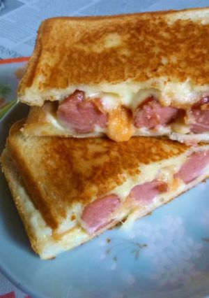 ウインナー+明太子のホットサンド-レシピのメイン写真