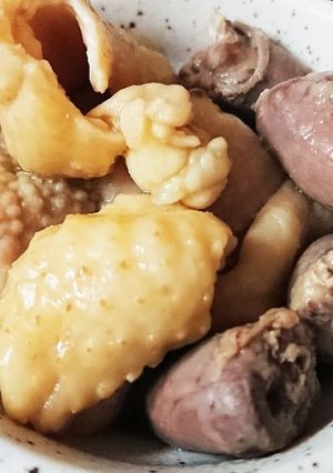 鶏皮と鶏ハツのプルプルプ旨煮込-レシピのメイン写真