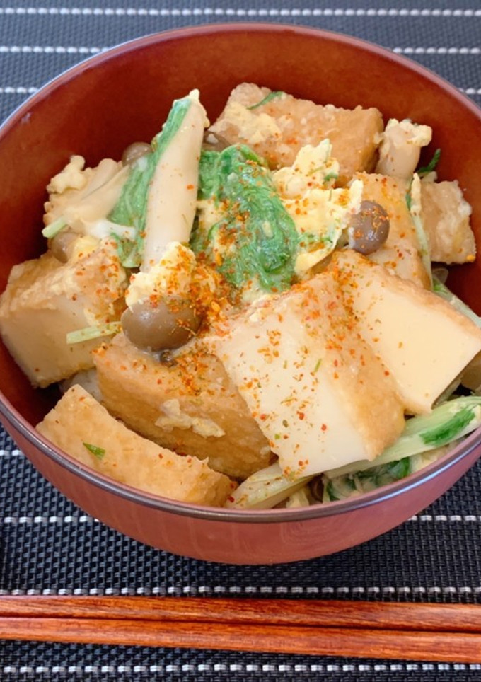 厚揚げとたっぷり卵でふわとろ丼-レシピのメイン写真