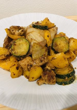 チキンとパプリカのマヨカレー炒め-レシピのメイン写真