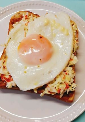 1人様ランチ★★お好み焼き風トースト-レシピのメイン写真