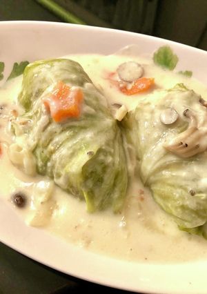 クリームソースで作るロールキャベツ-レシピのメイン写真