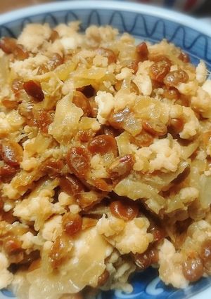 鶏挽き肉の納豆炒め-レシピのメイン写真