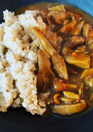 ゴボウとキノコのマクロビカレー-レシピのメイン写真