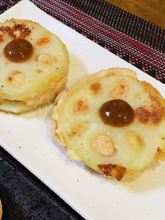 蓮根の明太チーズはさみ焼き-レシピのメイン写真