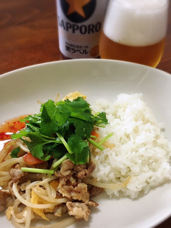 簡単にエスニック風ぶた丼-レシピのメイン写真
