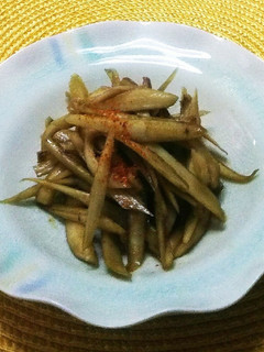 【食物繊維たっぷり】牛蒡とエリンギの金平-レシピのメイン写真