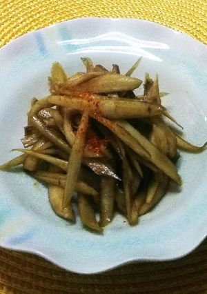 【食物繊維たっぷり】牛蒡とエリンギの金平-レシピのメイン写真