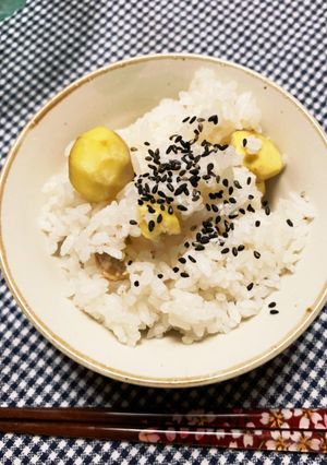 野栗で、栗ご飯〜！-レシピのメイン写真