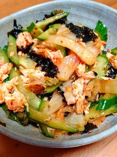 おつまみに♪茹で鶏とキムチの和え物-レシピのメイン写真