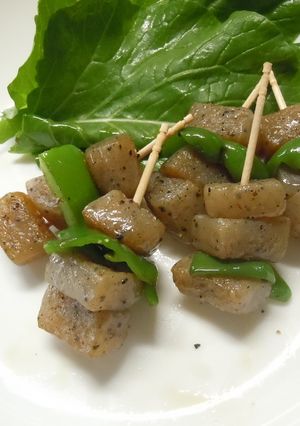 こんにゃくとピーマンのオリーブオイル焼き-レシピのメイン写真