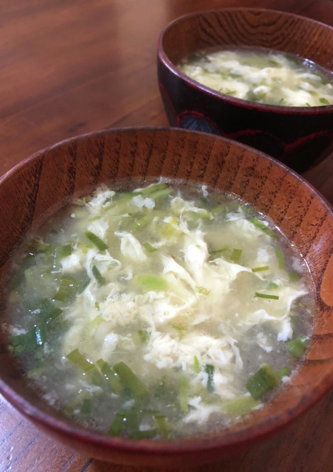 焦がしネギと卵の中華風スープ-レシピのメイン写真