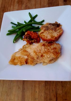 英国発☆鶏胸肉のパルメザンチーズ焼き-レシピのメイン写真