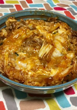 超簡単☆濃厚♫こく旨♫豚玉キムチ丼♪♪♪-レシピのメイン写真