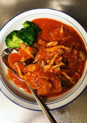 鶏もも肉の味噌トマト煮-レシピのメイン写真