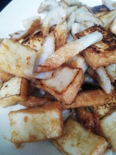 簡単に♪厚揚げとちくわの甘味噌炒め-レシピのメイン写真