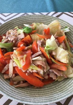 残っている野菜で♪豚肉の細切り炒め-レシピのメイン写真