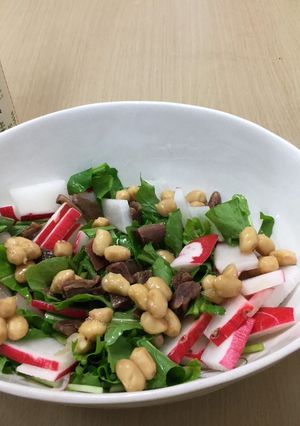 簡単！蒸し大豆と生野菜のサラダ-レシピのメイン写真