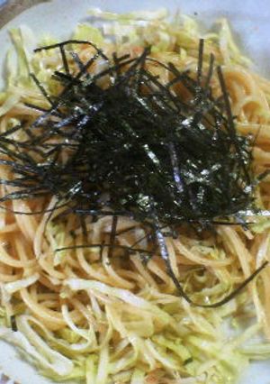市販ソースで☆ダイエット仕様たらこスパ-レシピのメイン写真