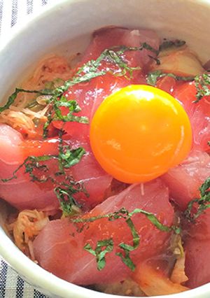 まぐろ刺のキムチ丼-レシピのメイン写真