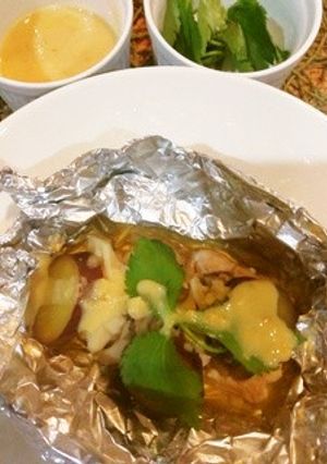 鶏モモ肉と秋野菜のホイル蒸し-レシピのメイン写真