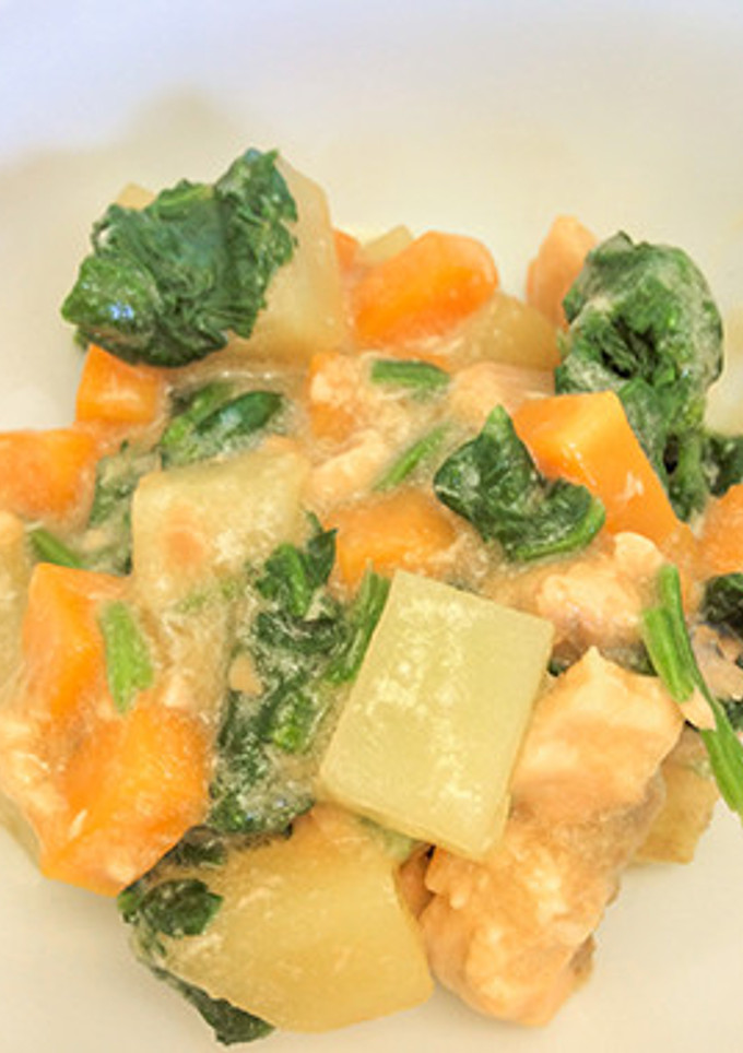 【離乳食完了期】鮭と野菜の洋風みそ煮-レシピのメイン写真