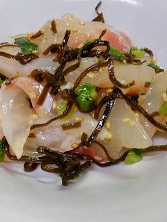 鯛の塩昆布和え-レシピのメイン写真
