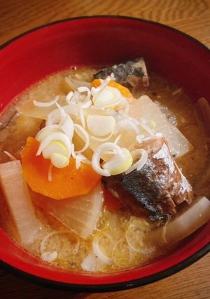 【サバ缶レシピ】サバの味噌汁(あら汁風)-レシピのメイン写真