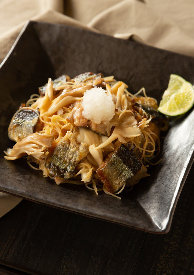 秋刀魚とすだちの和パスタ風ビーフン-レシピのメイン写真