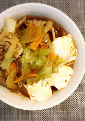 * スンドゥブチゲ風みそラーメン *-レシピのメイン写真