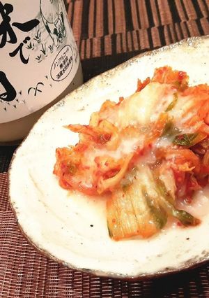 辛～いキムチには甘酒をかけてみよう♪-レシピのメイン写真