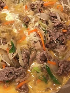 野菜たっぷり!柳川風卵とじ牛丼-レシピのメイン写真