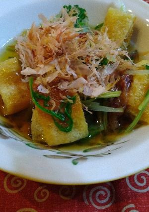鎌田だし醤油で水菜と焼き油揚げのお浸し-レシピのメイン写真