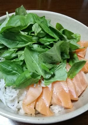 しらす干しと鮭のレモン風味丼-レシピのメイン写真