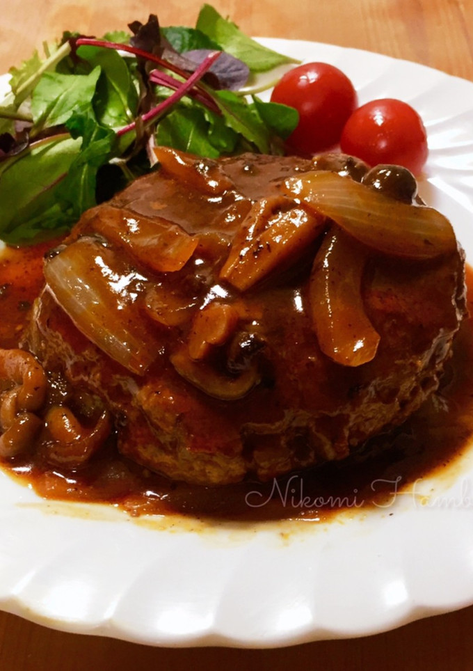 簡単 煮込みハンバーグ-レシピのメイン写真