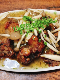 鮪の血合い塩麹唐揚げ和風しめじ餡掛け-レシピのメイン写真