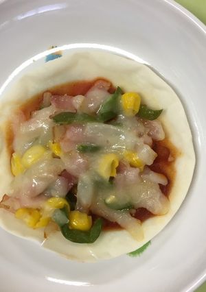【保育園給食】カリカリぎょうざピザ-レシピのメイン写真