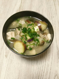 おかずスープ☆豆腐と茄子の味噌汁-レシピのメイン写真