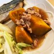 かぼちゃのひき肉あんかけ