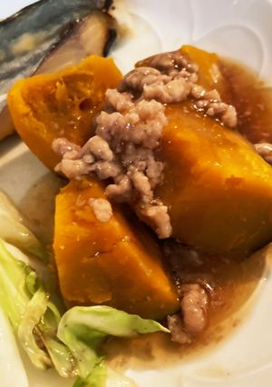 かぼちゃのひき肉あんかけ-レシピのメイン写真