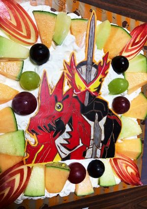 仮面ライダーセイバー☆ケーキキャラチョコ-レシピのメイン写真