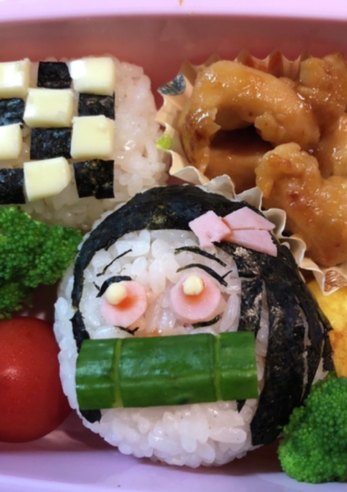 鬼滅の刃　簡単　禰豆子キャラ弁-レシピのメイン写真