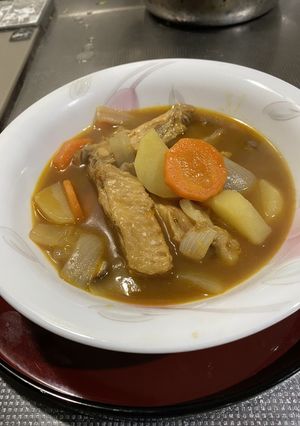 鶏スペアリブでカレースープ❣️-レシピのメイン写真